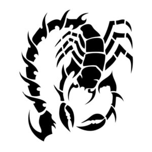 эскиз тату скорпион