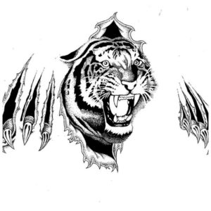 тигр тату эскиз
