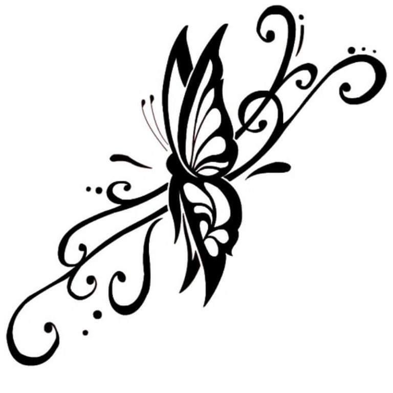 Татуировки для девушек бабочки эскизы