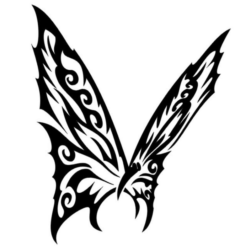 Эскизы тату бабочки для девушек