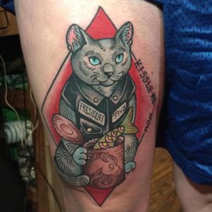 татуировка кот