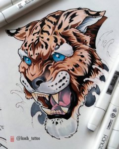 Эскиз тигр