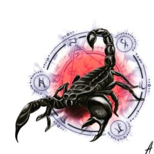 Эскиз черный скорпион
