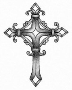 эскиз тату крест
