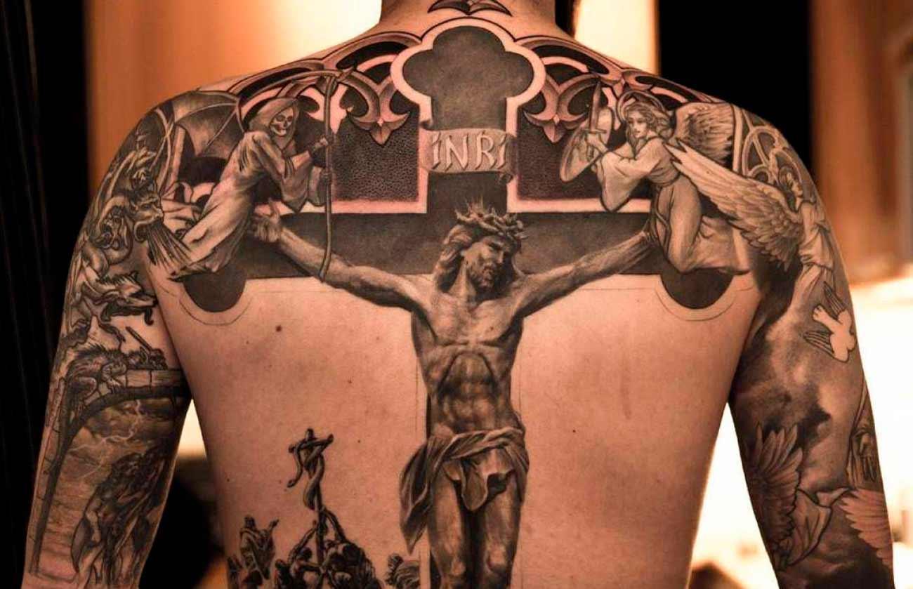 Tattoo крест ХЕСУС