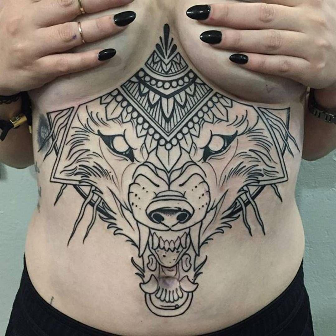 татуировка на груди у мужчин волк фото 113