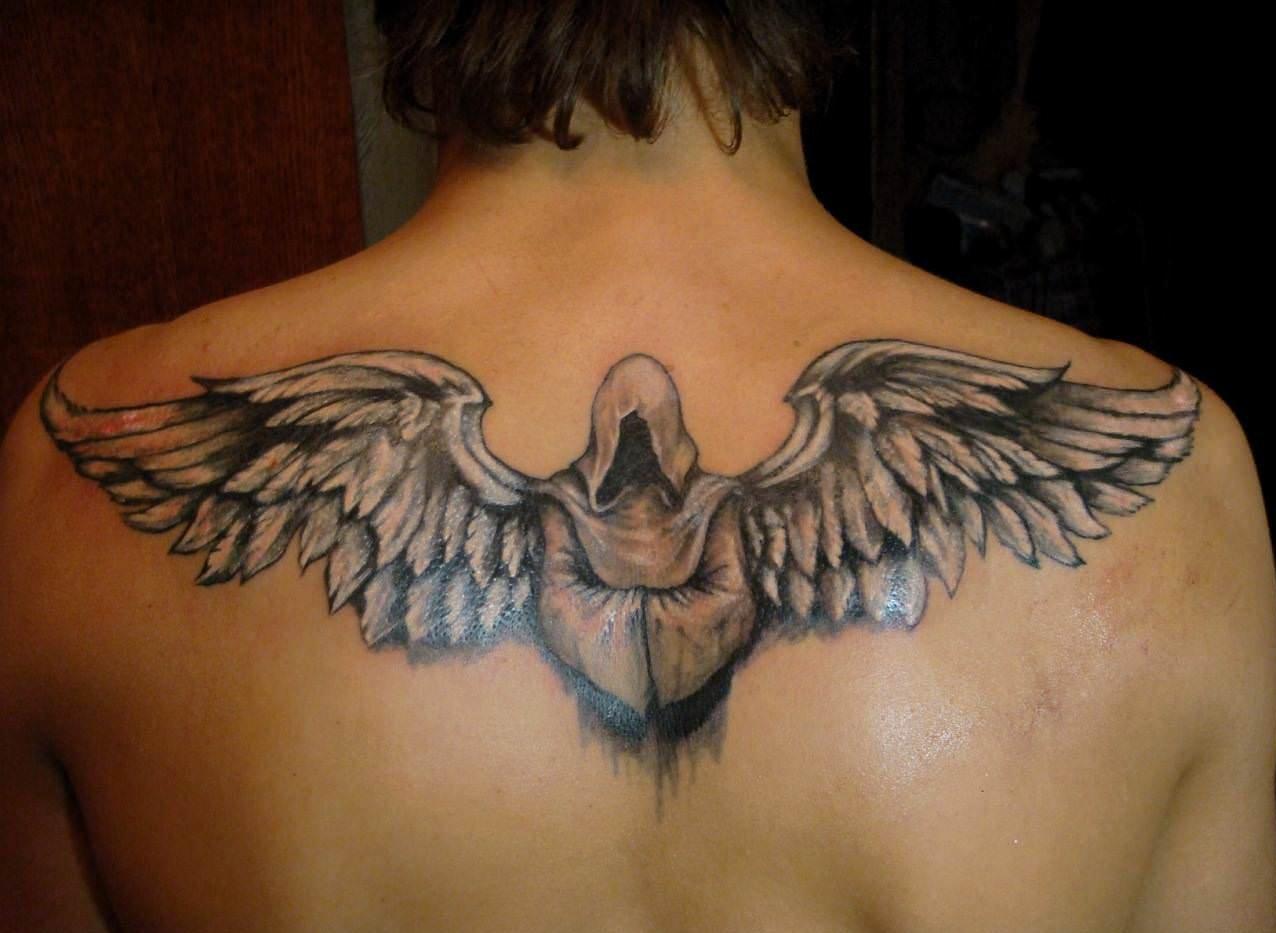 Татуировка Крылья на спине мужские